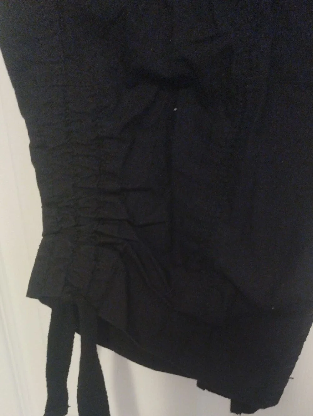 Calvin Klein Black Y2K Women's Capris with Drawstring Hems 100% Cotton